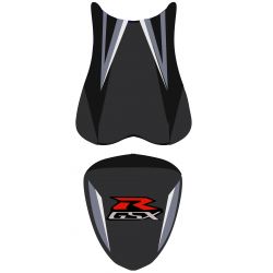 housse de selle bagster SUZUKI GSXR750 2006 NOIR/ACIER/LETTRES ROUGE ET BLANCHES