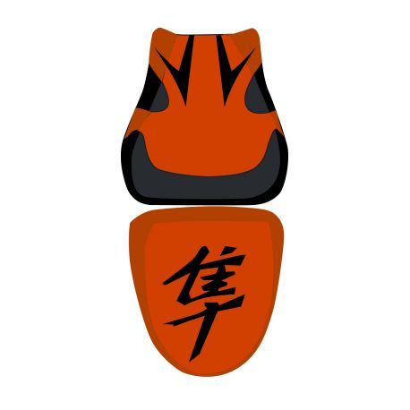 housse de selle bagster SUZUKI HAYABUSA 2009 JAUNE OR/NOIR/LETTRES BORDEAUX