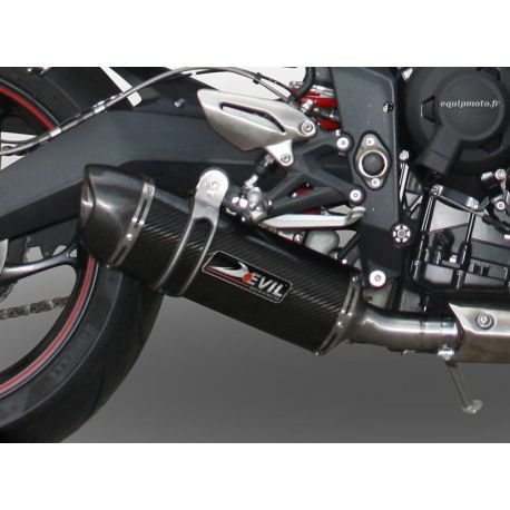 Echappement DEVIL evolution pour TRIUMPH 675 STREET TRIPLE 2013-2017