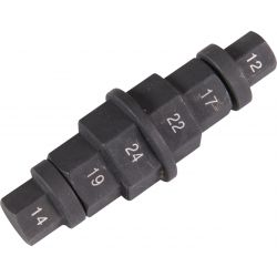 Douille six pans demonte roue moto 2/14/17/19/22/24 mm