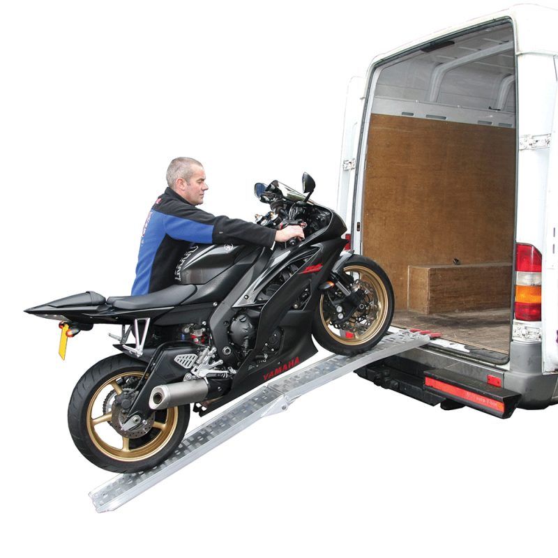 LIEKUMM Rampe de Chargement, 210cm Rampe Moto, Capacité 440 kg Rampe de  Chargement Pliable, Rampe pour Moto, Scooter, remorque, Van, 2 pièce :  : Auto et Moto