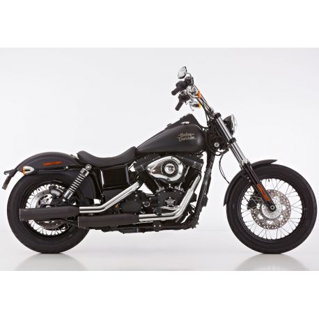 Echappement Falcon Double GROOVE Harley Davidson Dyna Super glide / Street BOB / Super Glide Custom / Low Rider 2006-2017