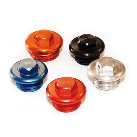 Bouchons carter moteur latéraux SCAR rouge Kawasaki