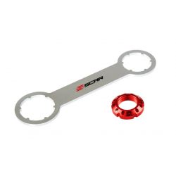 Ecrou de colonne de direction SCAR bleu 3.24100N