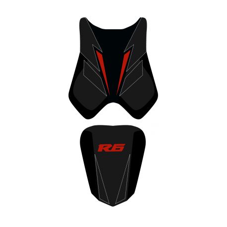 housse de selle bagster YAMAHA YZF-R6 2008 NOIR/NOIR MAT/LETTRES ROUGES