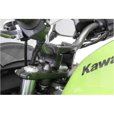 Kit réhausse de guidon moto SW MOTECH 22mm hauteur 20mm noir