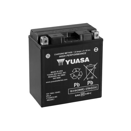 Batterie moto 12 volts YUASA YTX20CH-BS batterie moto quad scooter chez equip'moto au meilleur prix