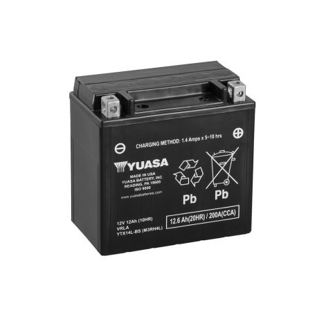 Batteries moto YUASA YTX14L-BS