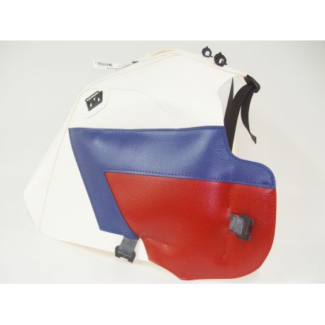 Tapis de reservoir BAGSTER HONDA XRV750 AFRICA TWIN 1990-1992 BLANC/POINTES BLEU/ROUGE