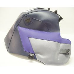Tapis de reservoir BAGSTER HONDA XRV750 AFRICA TWIN 1990-1992 MARINE/POINTES VIOLET FONCE/ACIER