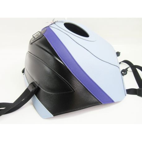 Tapis de reservoir BAGSTER HONDA CBR600F / SPORT 1992-1993 BLEU ARGENT/NOIR/BANDE VIOLLETTE