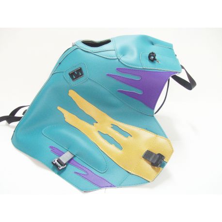 Tapis de reservoir BAGSTER HONDA XRV750 AFRICA TWIN 1993 EUCALYPTUS / VIOLET / HAVANE