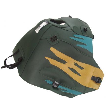 Tapis de reservoir BAGSTER HONDA XRV750 AFRICA TWIN 1994 VERT FONCÉ / EUCALYPTUS / HAVANE