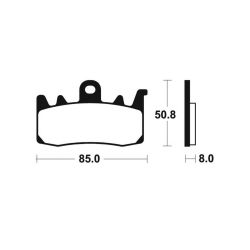 Plaquettes de frein BREMBO Vintage métal fritté 07BB3884