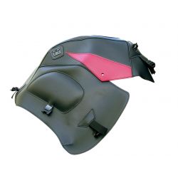 Tapis de reservoir BAGSTER HONDA XL1000V VARADERO 2007 NOIR / POINTES BORDEAUX CLAIRES