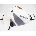 Tapis de reservoir BAGSTER HONDA VTR 1000 SP1 2002-2003 BLANC / POINTE ACIER