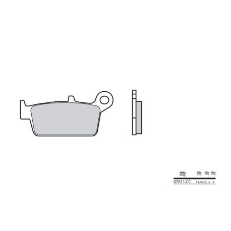 Plaquettes de frein Scooter carbone céramique BREMBO 07011CC