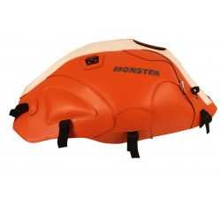 Tapis de reservoir BAGSTER DUCATI 600 620 695 750 900 1000 MONSTER S4 S2R S4R MONSTRO 2004-2005 ORANGE/BANDE BLANCHE