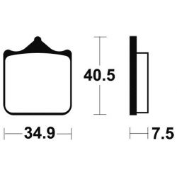 Plaquettes de frein Performance métal fritté TECNIUM MF262