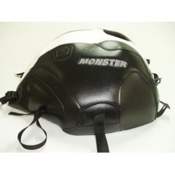 Tapis de reservoir BAGSTER DUCATI 600 620 695 750 900 1000 MONSTER S4 S2R S4R MONSTRO 2006 NOIR/BANDE BLANCHE