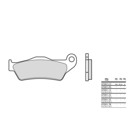 Plaquettes de frein moto BREMBO 07001XS métal fritté