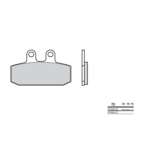 Plaquettes de frein moto BREMBO 07006XS métal fritté