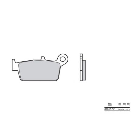 Plaquettes de frein moto BREMBO 07010CC organique