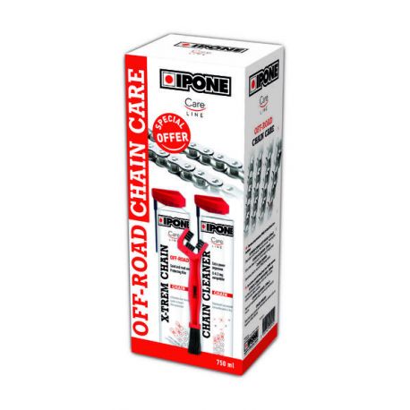 Pack Nettoyant + Graisse chaine Ipone  Chain Care OFF-ROAD