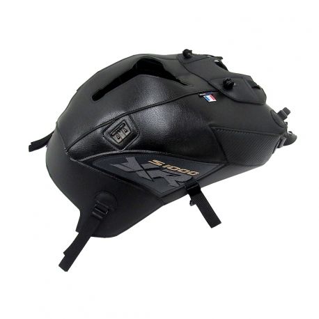 Tapis de reservoir BAGSTER BMW S1000XR 2019-2020 NOIR/NOIR MAT GRAINE/CARBONNE/DECO ANTHRACITE / LETTRES OR / ORAGE
