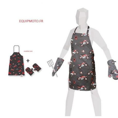 tablier barbecue + gants motos