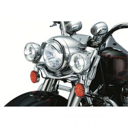 Casquette de phare moto chromé 180 mm