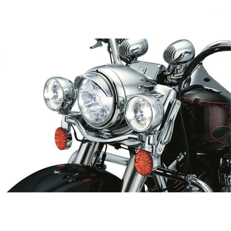Casquette de phare moto chromé accessoires moto custom equip'moto