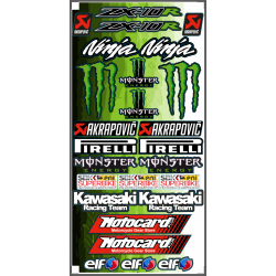 Planche autocollants KAWASAKI SUPERBIKE