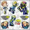 Planche autocollants VR46 VALENTINO ROSSI 0