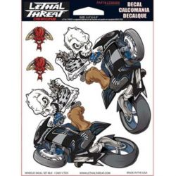 Planche autocollants LEATHAL THREAT SKULL