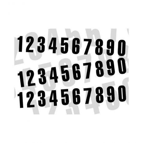 Kit numéros de course moto cross SX BLACKBIRD 0 à 9  Kit numéros de course moto cross SX BLACKBIRD 0 à 9