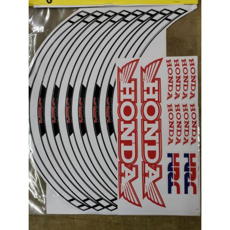 Kit déco jantes moto HONDA BLANC