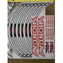 Kit déco jantes moto HONDA BLANC