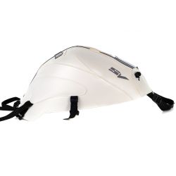 Tapis de reservoir BAGSTER SUZUKI SV650 SV1000 2010 BLANC/BANDE BLEUE FONCE