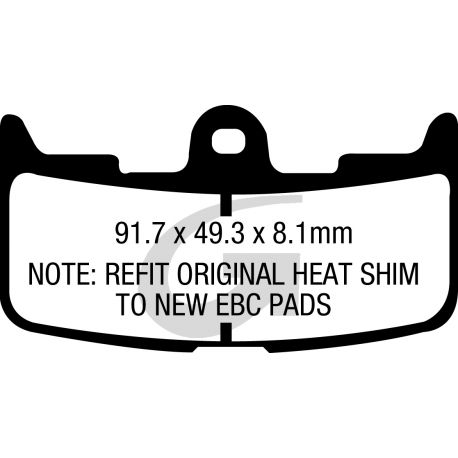 Plaquettes de frein moto sinter GOODRIDGE GH305