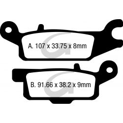 Plaquettes de frein moto organique GOODRIDGE G387CS