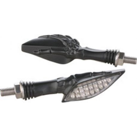 Clignotants custom squelette Noir