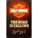 Plaque métal decorative HARLEY DAVIDSON NEON