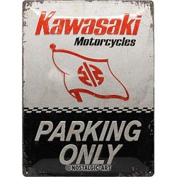 Plaque métal decorative LOGO KAWASAKI