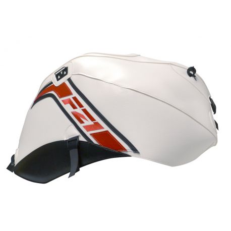 Tapis de reservoir BAGSTER YAMAHA FZ1 N non carénée 2014-2015 BLANC/POINTE ROUGE/NOIR
