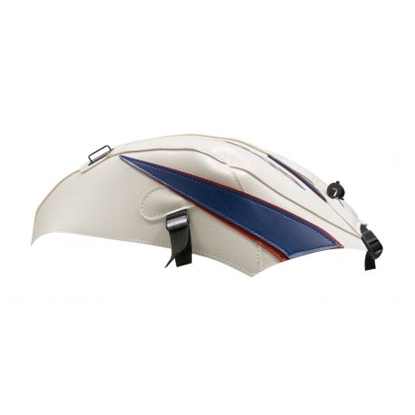 Tapis de reservoir BAGSTER HONDA CBR600RR 2010-2011 BLANC/POINTES BLEU/ROUGE
