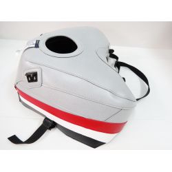 Tapis de reservoir BAGSTER DUCATI 1198 1098 848 2010 GRIS CLAIR/BANDES ROUGE/BLANC/NOIR
