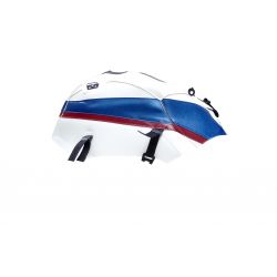 Tapis de reservoir BAGSTER BMW HP2 SPORT 2010-2011 BLANC/CARBONE/BANDE AZUR/LISERE ROUGE