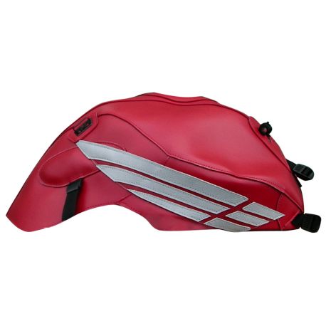Tapis de reservoir BAGSTER HONDA CBF600N non carénéé 2008-2009 ROUGE FONCE/DECO ACIER/ANTHRACITE