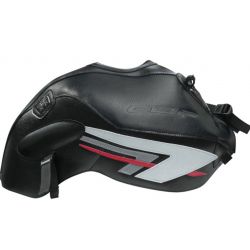 Tapis de reservoir BAGSTER HONDA CBF600N non carénéé 2010-2013 NOIR/DECO GRIS ACIER/ROUGE